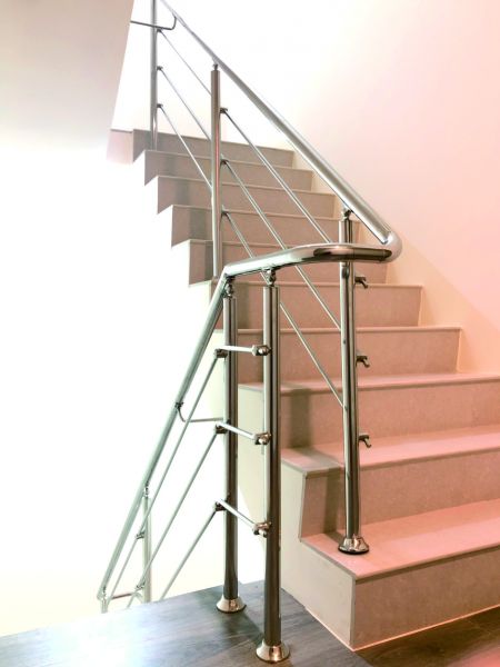 Stainless Steel Handrail for Stairs - A Five-Story House Renovation